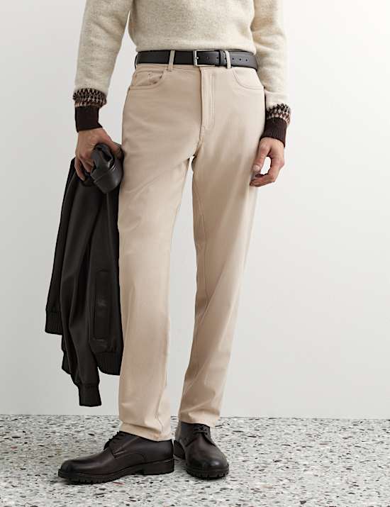 Straight Fit 5 Pocket Trousers