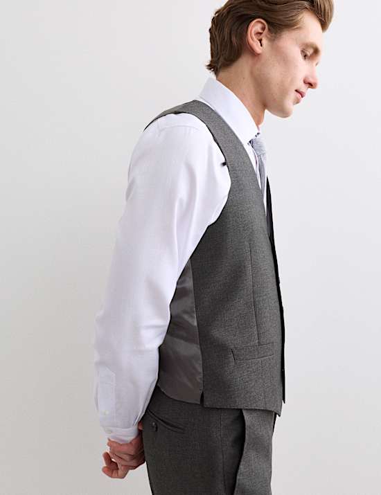 Tailored Fit Pure Wool Twill Waistcoat