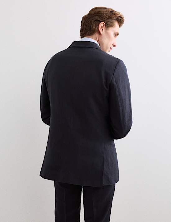 Tailored Fit Italian Silk & Linen Suit Jacket