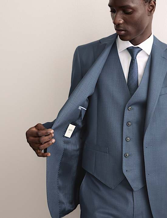 Wollen Italiaans sharkskin jasje met elegante snit