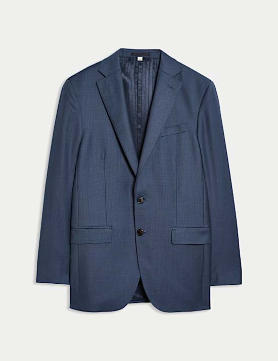 Wollen Italiaans sharkskin jasje met elegante snit