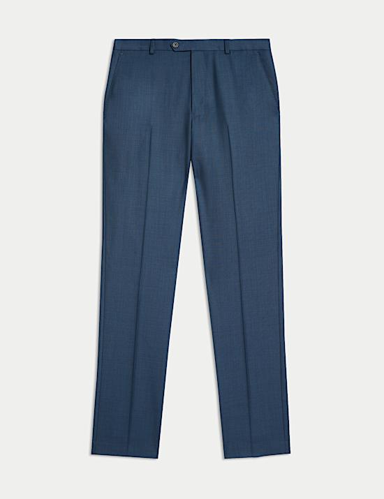 Tailored Fit Pure Wool Textured Suit Trousers