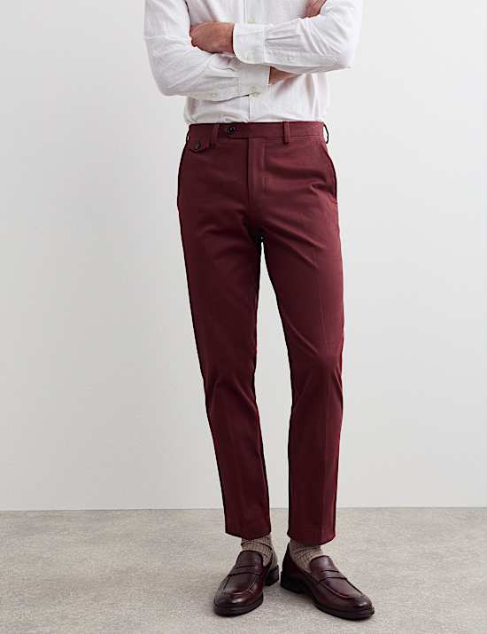 Chino ajust&eacute; en coton italien
