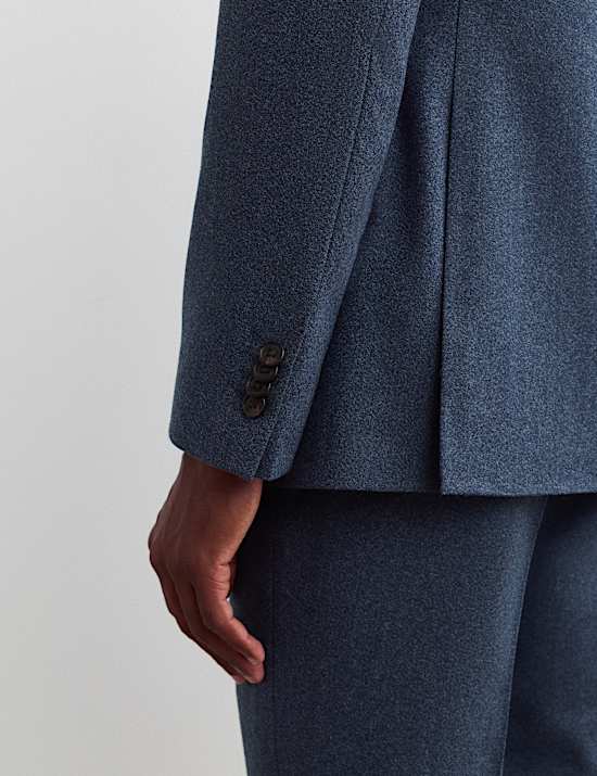 Tailored Fit Italian Wool Textured Suit Jacket