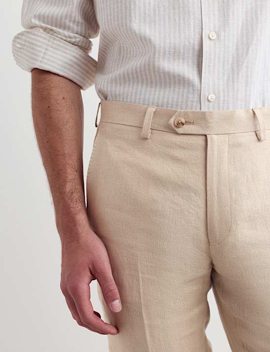Tailored Fit Pure Linen Trousers
