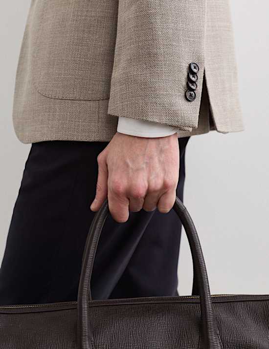 Tailored Fit Italian Wool Rich Check Blazer