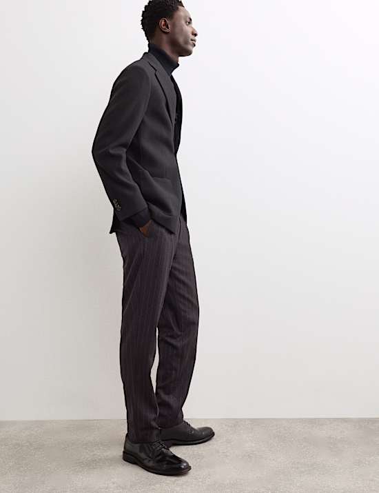 Italiaanse, wolrijke blazer van keperstof met elegante snit