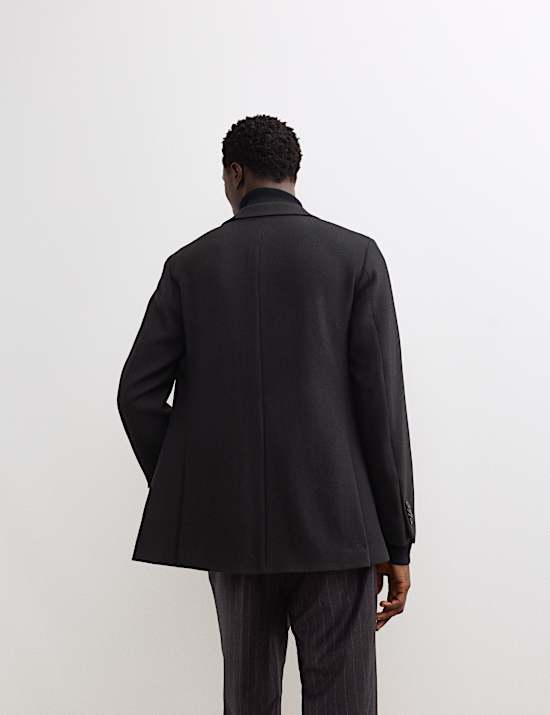 Italiaanse, wolrijke blazer van keperstof met elegante snit