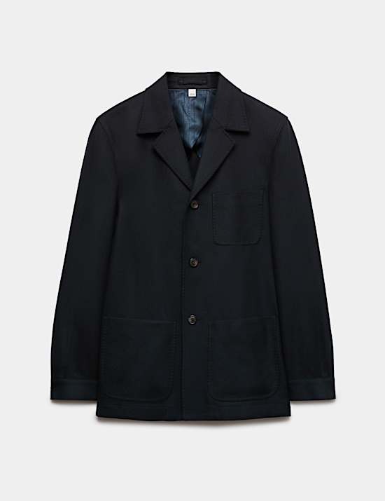 Wool Blend Tailored Fit Suit Jacket