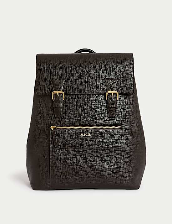 Leather Buckle Backpack