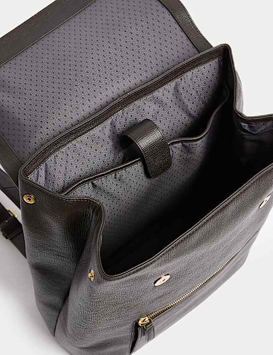 Leather Buckle Backpack