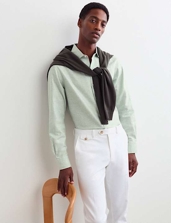 Regular Fit Luxury Linen Cotton Shirt