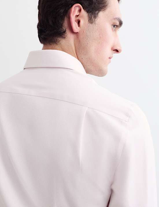 Slim Fit Pure Cotton Luxury Textured Shirt