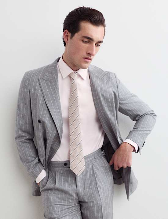 Slim Fit Pure Cotton Luxury Textured Shirt