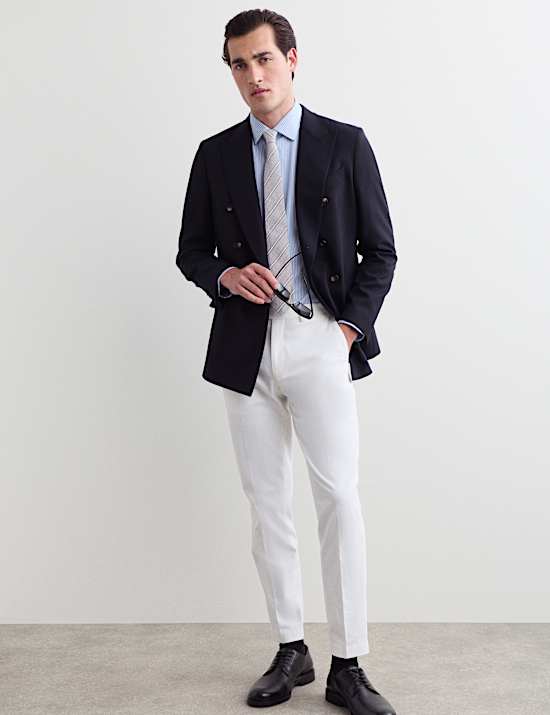 Chemise cintr&eacute;e 100 % coton &agrave; rayures