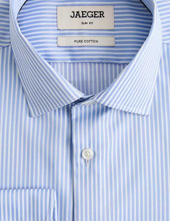 Slim Fit Pure Cotton Striped Shirt