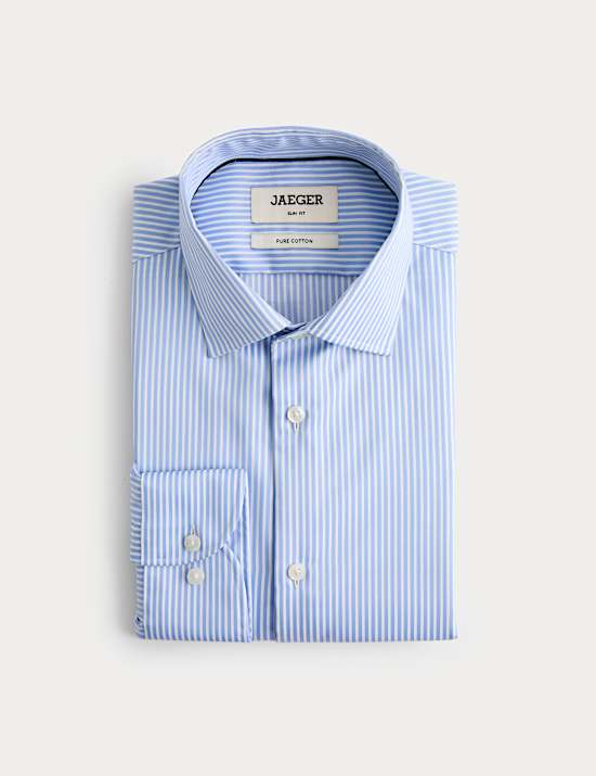 Slim Fit Pure Cotton Striped Shirt