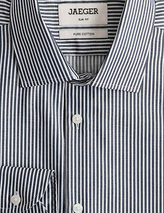 Slim Fit Pure Cotton Striped Shirt