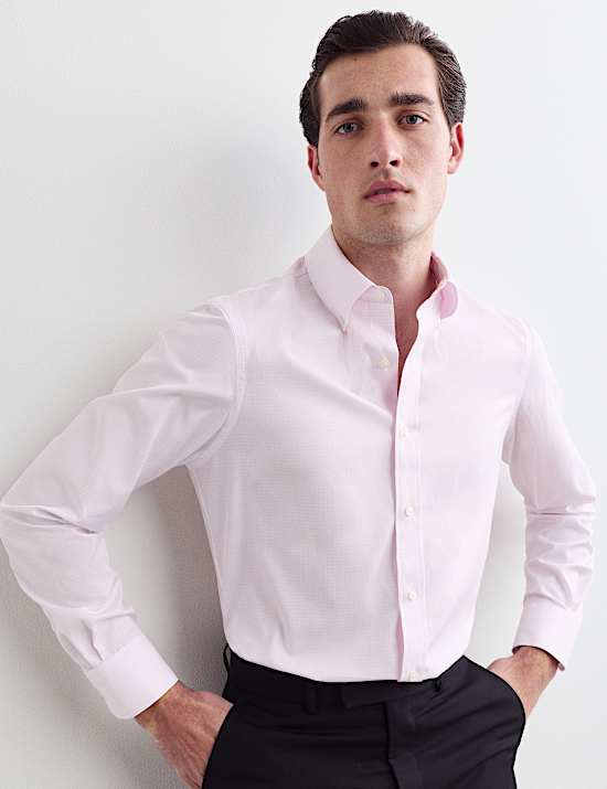 Camisa de cuadros 100% algod&oacute;n de corte sastre