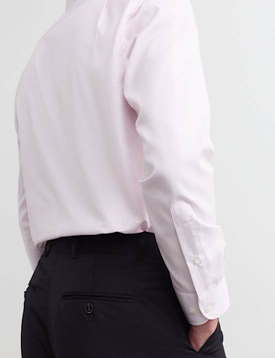 Camisa de cuadros 100% algod&oacute;n de corte sastre