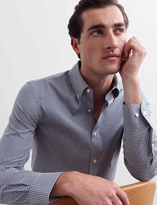 Regular Fit Pure Cotton Check Shirt