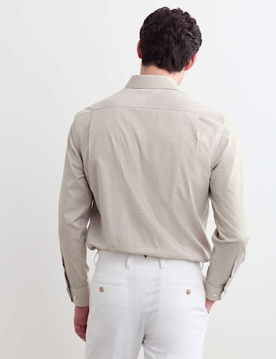 Tailored Fit Pure Cotton Check Shirt