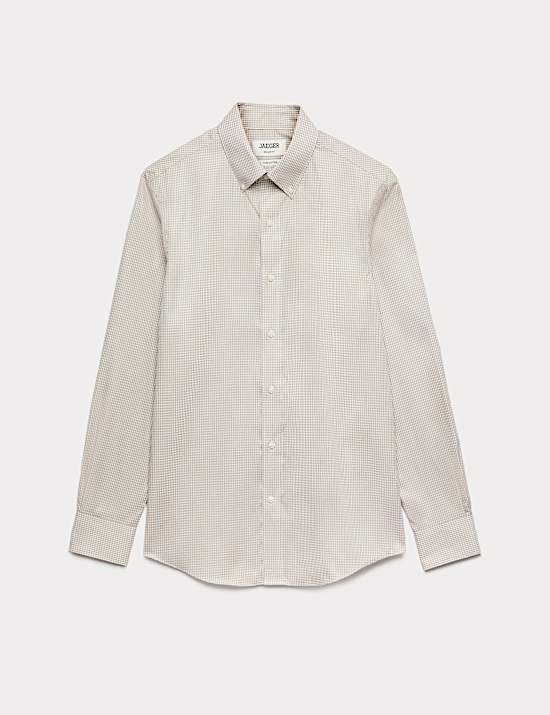 Tailored Fit Pure Cotton Check Shirt