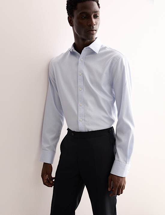 Tailored Fit Luxury Cotton Textured Shirt