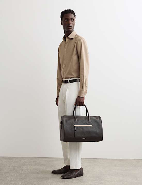 Regular Fit Luxury Pure Cotton Textured Shirt