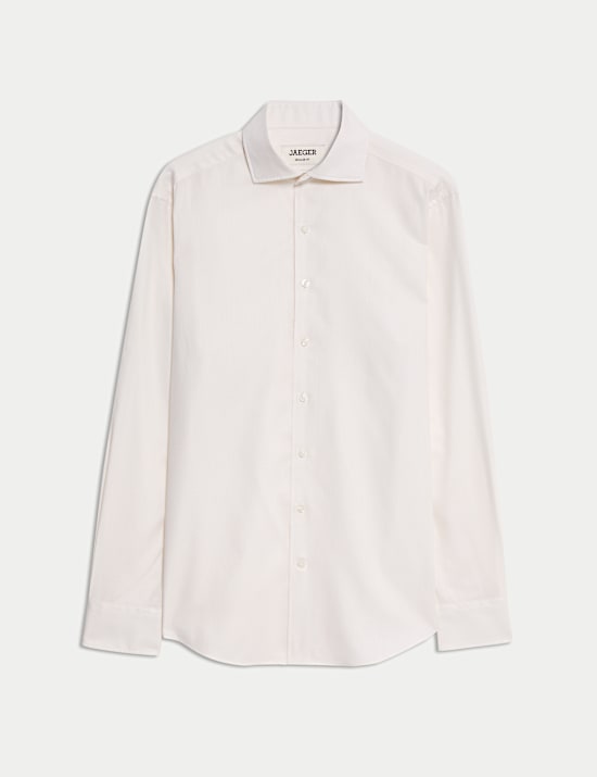 Regular Fit Luxury Pure Cotton Textured Shirt