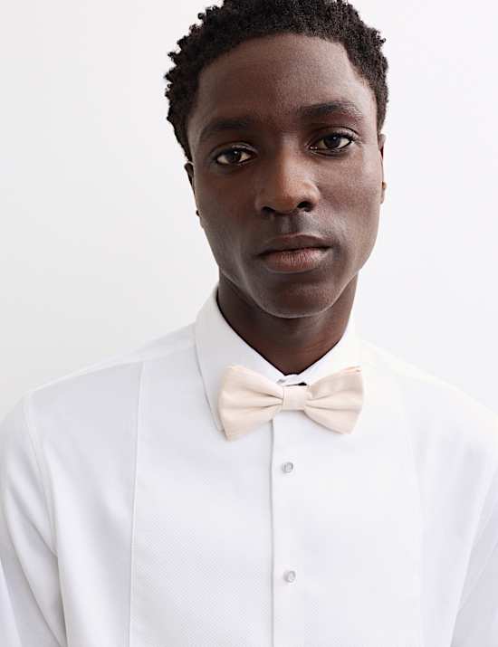 Robe chemise coupe ajust&eacute;e &agrave; plastron 100 % coton