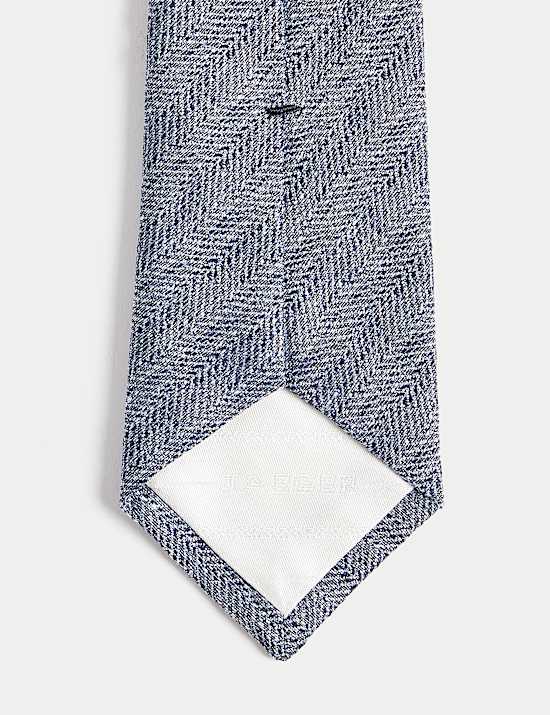Herringbone Silk Blend Tie