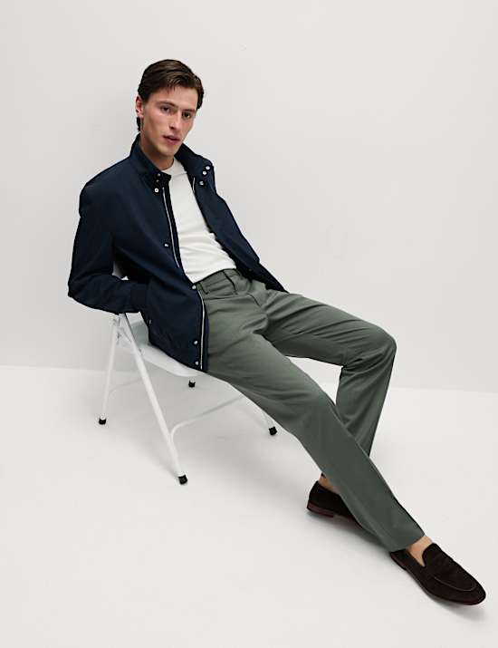 Regular-fit pantalon met stretch