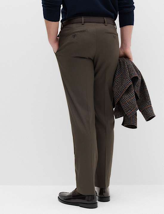 Pantalones de vestir el&aacute;sticos de corte est&aacute;ndar