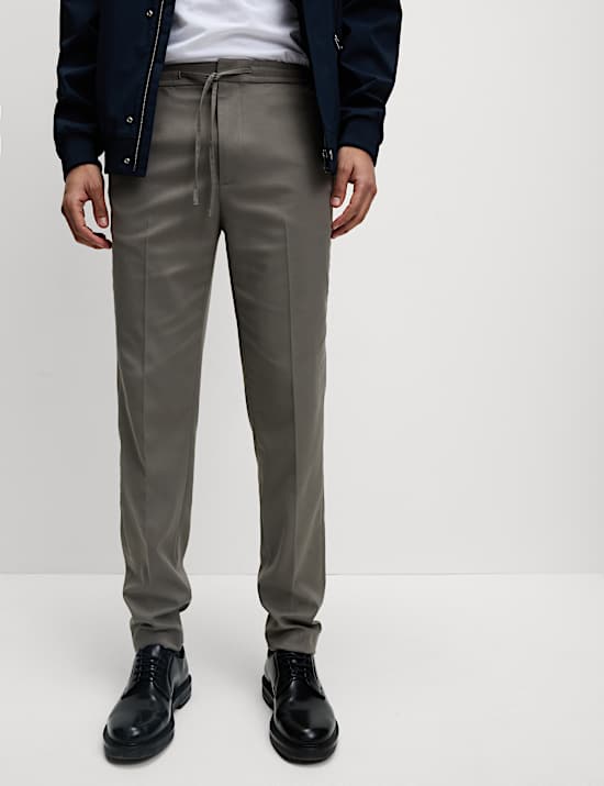 Tapered Fit Elasticated Trousers