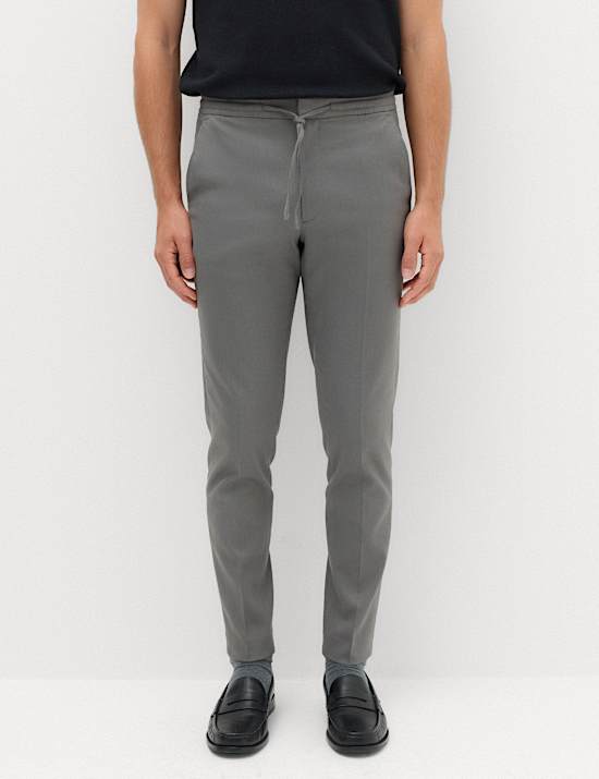 Tapered Fit Elasticated Trousers