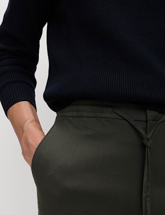 Tapered Fit Elasticated Trousers