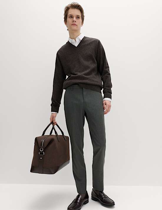 2pk Slim Fit Stretch Smart Trousers