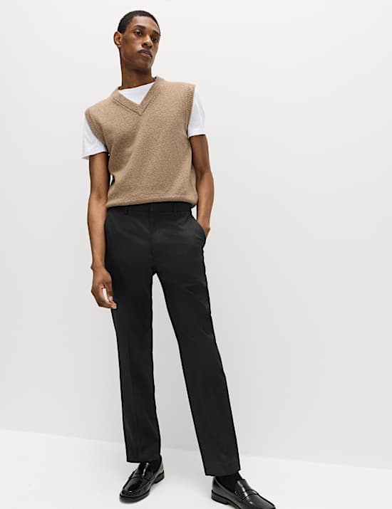 2pk Slim Fit Stretch Smart Trousers