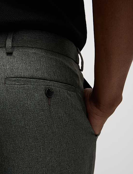 Broek met slanke pasvorm en flexibele tailleband