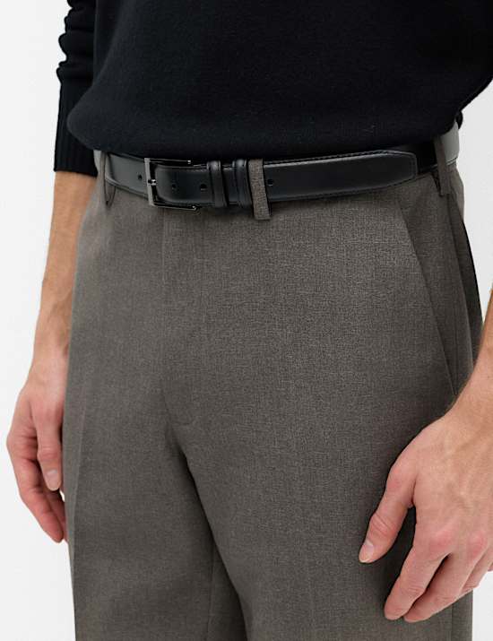 Set van 2 pantalons met normale pasvorm en gladde voorkant