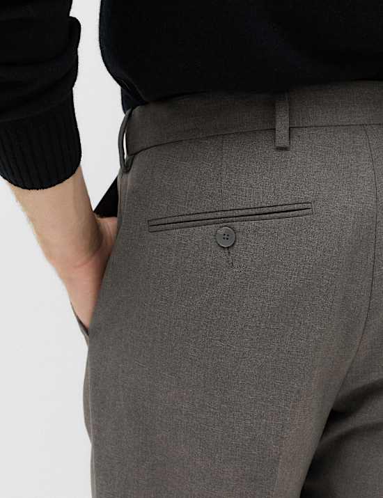 Set van 2 pantalons met normale pasvorm en gladde voorkant