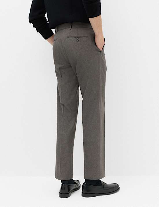 Set van 2 pantalons met normale pasvorm en gladde voorkant