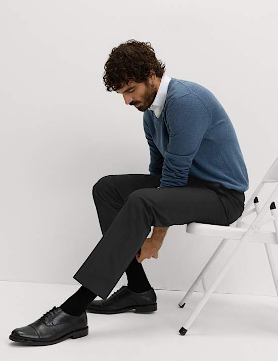 2pk Regular Fit Flat Front Trousers