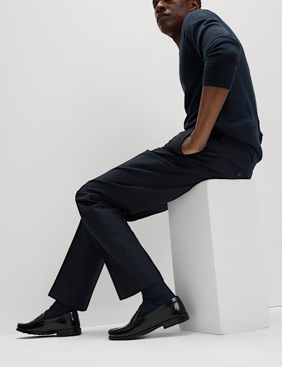 Regular Fit Crease Resist Smart Trousers