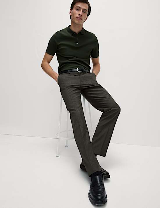 Regular Fit Crease Resist Smart Trousers