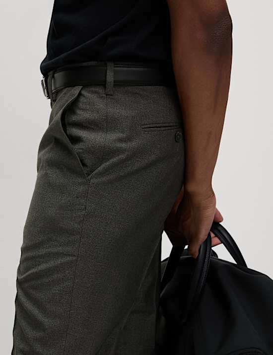 Slim Fit Crease Resist Smart Trousers