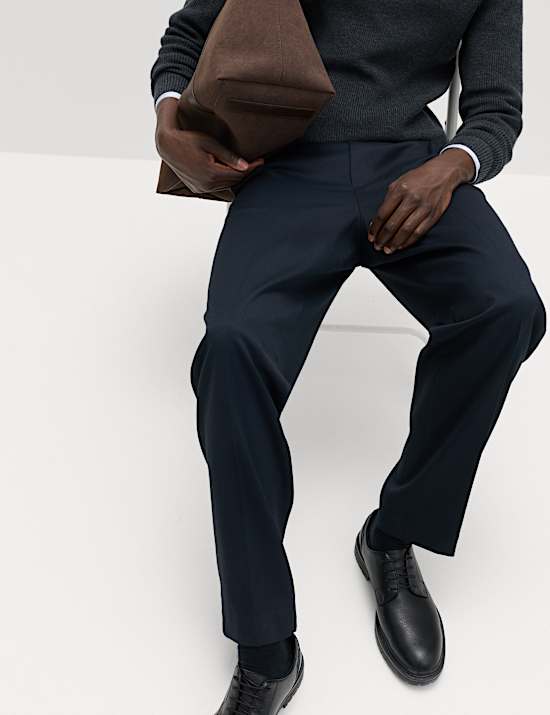 Pantalon &eacute;l&eacute;gant extensible coupe large