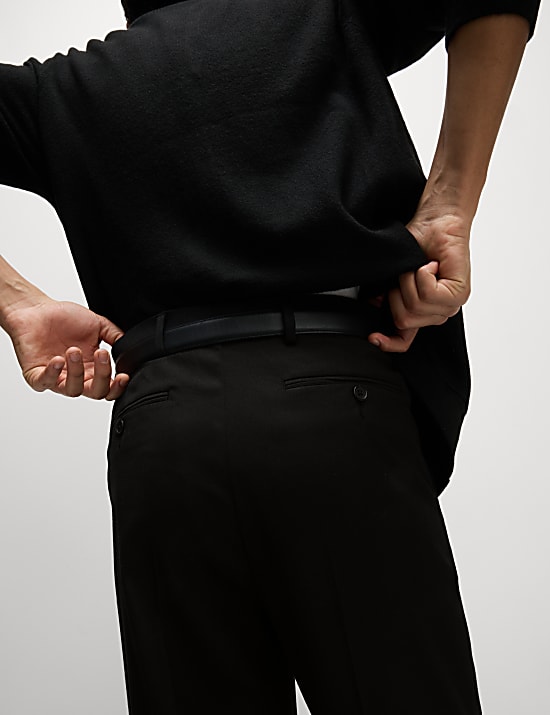 Pantalones de vestir de corte holgado elásticos