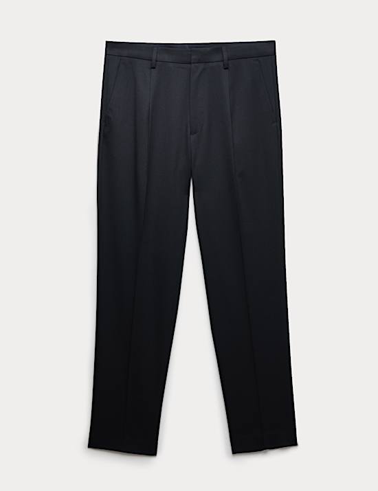Tailored Fit Stretch Smart Trousers